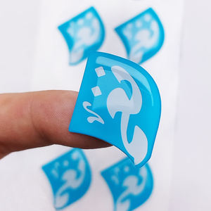 High Quality 3D Crystal Epoxy Raised Logo Sticker Polyurethane Domed <b>Decal</b> 3D Epoxy Doming Stickers - Product Image 1