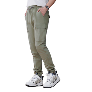 Pantalon de course de sport à taille élastique en coton de qualité - Product Image 3