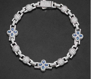 Pendentif trèfle à quatre feuilles avec moissanite taille princesse, argent 925, certifié IGI, style hip-hop, unisexe - Product Image 2