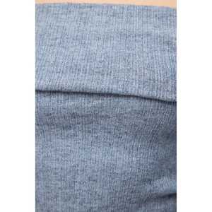 Chemise pour femme à manches longues, coupe ajustée, épaules dénudées, bleu - Product Image 4