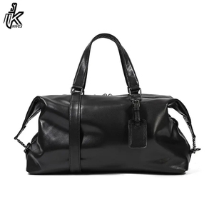 Trendy Black Mens Overnight Soft real Leather Travel <b>Bags</b> Casual Leather Gym <b>Bag</b> For Daily - Product Image 4