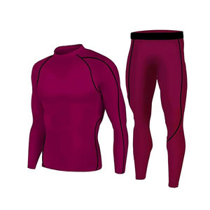 Conjuntos de Camisas y Pantalones de Compresión de Manga Larga, Transpirables, Lavados, de Talla Grande, con Logotipo Personalizado - Product Image 1