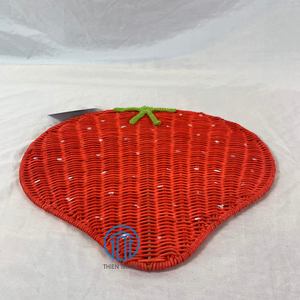 Napperons en rotin fraise tissés à la main pour salle à manger napperon de table en rotin blanc d'Artex Thien Thanh au Vietnam - Product Image 5