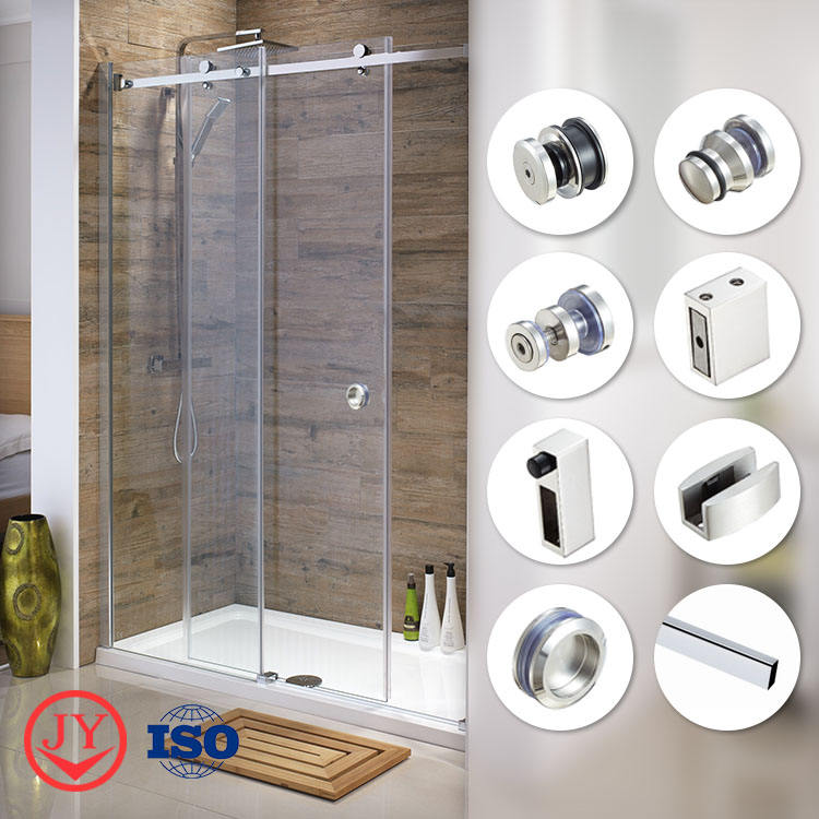 Stainless Steel 304 Frameless Shower Glass Sliding Door Roller Wheels  Accessories
