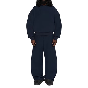 Personnalisé 500 Gsm 100% Coton Baggy Polaire Surdimensionné Jogger À Capuche Ensemble Hiver Haute Qualité Survêtement Hommes 2 Pièces Survêtement - Product Image 1