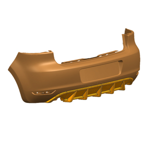 Difusor de Para-choque Traseiro Preto Brilhante HS em Plástico Sem Lâmpada para Volkswagen <span class=keywords><strong>Golf</strong></span> 6 MK6 2008 2009 2010 2011 2012 2013 - Product Image 5