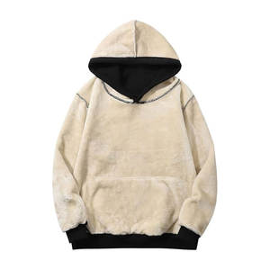Men Women Fleece <b>Hoodie</b> <b>Sherpa</b> Lined <b>Oversized</b> Winter Warm Thermal Fuzzy Pullover Hooded Sweatshirt Fall Thick Comfy - Product Image 1