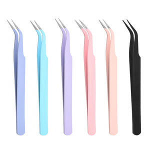 Ensemble de pinces à cils à double pointe Conception personnalisée Ensemble de pinces à cils gravées Finition mate Kit de pinces à cils pour salon de coiffure - Product Image 6