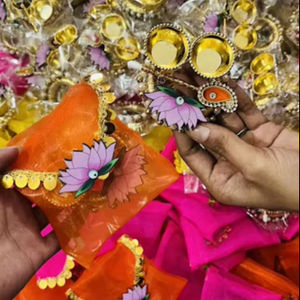 จานชะลูดอลโลหะตกแต่งทำด้วยมือพร้อมไม้ตี้อุปกรณ์อินเดียแบบดั้งเดิมพรีเมี่ยม - Product Image 1