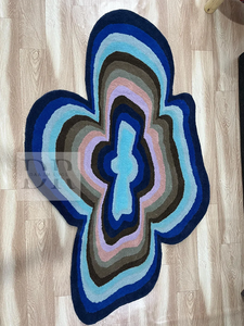 Franky 100% pure laine grande taille moderne décor de sol de maison tapis tufté à la main avec des ensembles de tapis à motif abstrait irrégulier - Product Image 3