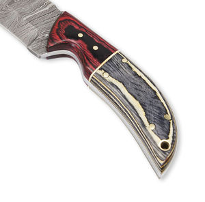 Cuchillo de caza hecho a mano de acero de Damasco cuchillo de caza para acampar al aire libre cuchillos personalizados - Product Image 3