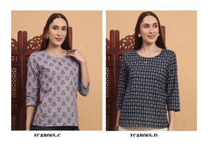 Tissu indien en coton rayonne Kurti Premium pour femmes élégantes Look élégant et coupe confortable aux prix d'usine - Product Image 6