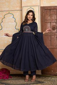 Sharara costume ethnique Shalwar Kameez indien Punjabi Style pakistanais broderie mariage et fête de fête porter des femmes kurti - Product Image 4