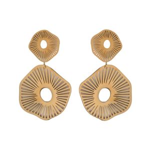 Boucles d'oreilles légères en laiton avec pierres précieuses Bijoux de tous les jours délicats Boucles d'oreilles en laiton de haute qualité Commande en gros - Product Image 1