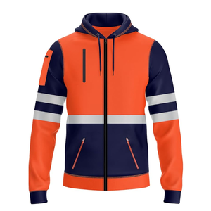 Chaqueta Softshell reflectante de alta visibilidad para adultos, bombardero impermeable acolchado, transpirable, ropa de trabajo de alta visibilidad para hombres - Product Image 3