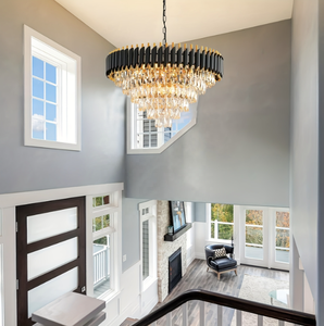 โคมไฟเพดาน LED รูปทรงวงรี ดีไซน์ใหม่ สำหรับตกแต่งภายในบ้าน ให้ความสวยงามระยิบระยับ - Product Image 6