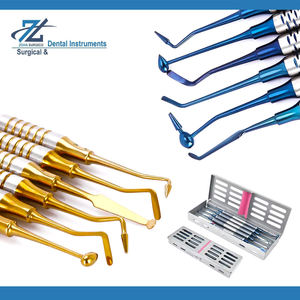 Kit d'instruments de remplissage composite dentaire 6 pièces d'instruments manuels en acier revêtus de couleur or - Product Image 4