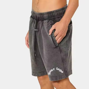 Pantalones cortos unisex de verano para hombre, pantalones cortos transpirables desgastados de alta calidad, cómodos, de secado rápido, diseño de lavado ácido, OEM - Product Image 1