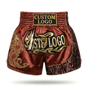 Shorts de Muay Thai brodés en gros, logo personnalisé, fabricant OEM de shorts de combat de kickboxing, faible MOQ, livraison rapide - Product Image 2