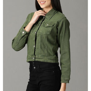 แจ็กเก็ตยีนส์ผู้หญิงบุซับในอบอุ่นสำหรับฤดูหนาวยุโรปมีชั้นด้านในนุ่มและมีสไตล์หนาแบบลำลองใส่ได้ทุกวัน - Product Image 3