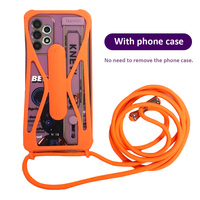 Sacs à bandoulière universels en silicone pour téléphones portables avec porte-cartes et sangle – Design tendance style Ins pour smartphones