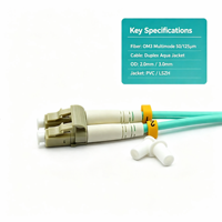 Cordon de brassage fibre optique LC LC OM3 multimode 50/125, câble optique optimisé au laser pour centre de données
