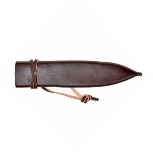 Funda de cuchillo impermeable de cuero de grano completo de alta calidad, diseño de transporte de cinturón duradero para uso en exteriores Bushcraft OEM/ODM personalizable - Product Image 5