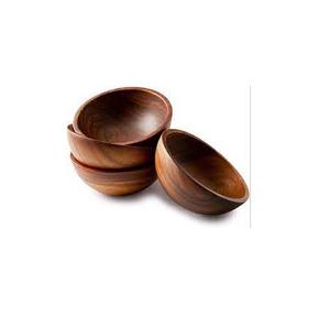 Cuencos de comedor de madera de coco natural almacenados, cerámica segura para alimentos para cocinas caseras, todos los tamaños con técnica de pulido para comidas de arroz - Product Image 1