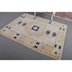 พรมขนาด 0.4x6.5 ฟุต, พรมตุรกีวินเทจ, พรมลายสัตว์สีเบจ - Product Image 2