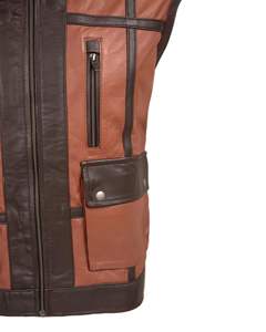 เสื้อกั๊กมอเตอร์ไซค์หนังผู้ชายคุณภาพสูงสำหรับฤดูหนาว ระบายอากาศได้ดี แห้งเร็ว รับสกรีนโลโก้ตามสั่ง แบบไม่มีแขน ขายส่งจากโรงงาน - Product Image 3