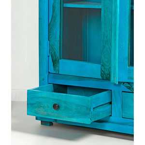 Armoire de présentation élégante Idhyah, vitrine chinoise pour la salle à manger, le salon ou le rangement de meubles - Product Image 3