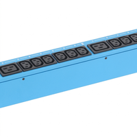 PDU intelligent pour le calcul en nuage, 12 ports verrouillables C13 C19 en métal pour centre de données, armoire de serveur haute densité, Modbus à distance