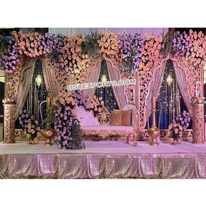 Cadres découpés au laser blancs et glamour pour mariage, cadres découpés au laser pour la décoration de scène de mariage, cadres de fond blancs découpés au laser, décoration Canada - Product Image 3