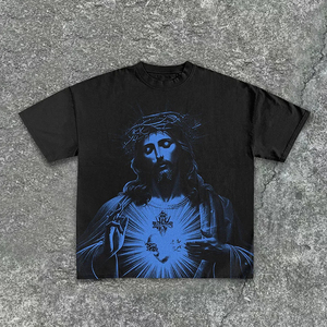 เสื้อยืดพิมพ์ลายดิจิทัลผู้ชาย คอตตอน 100% ระบายอากาศได้ดี กันยับ เป็นมิตรกับสิ่งแวดล้อม แขนสั้น ราคาส่งจากโรงงาน รับผลิตตามแบบ - Product Image 1