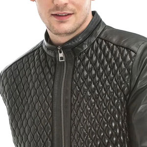 แจ็กเก็ตหนังสำหรับผู้ชายและมอเตอร์ไซค์ใหม่แจ็กเก็ตหนังสำหรับผู้ชายดีไซน์เป็นเอกลักษณ์ - Product Image 2