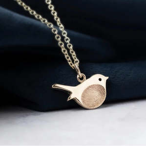 Collar de Robin chapado en oro de 14 quilates personalizado latón de estilo bonito con cadena de eslabones para latón de aniversario con chapado en oro para ella - Product Image 5