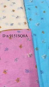 Tela bordada de algodón Cambric puro 44 ancho suave y transpirable calidad Premium para Kurtis Tops vestidos precio directo de fábrica - Product Image 6