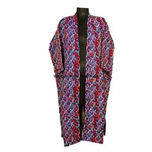 Chaqueta Kantha Hecha a Mano para Mujer, Estampado Floral, Kimono Japonés, Abrigo Largo Bohemio, Multicolor, Ropa Casual de Playa para Todas las Temporadas - Product Image 1