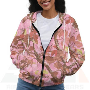 Pastel Pink Camouflage Zip up Jacket Aesthetic Soft Terry Girl <b>Oversized</b> <b>Fleece</b> <b>Hoodie</b> Bold Street Style Women Customized Design - Product Image 5