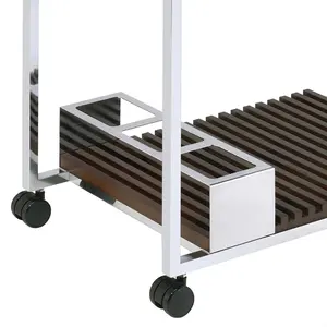 Chariot de service de style américain en plastique artisanal de qualité supérieure, écologique, tendance, décoration d'intérieur, designer, luxe, fait main, sûr pour les hôtels - Product Image 3