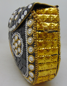 Bolsos de Mano de Lujo Lowellcraft.com 2023 para Mujer, con Cadena y Asa de Metal Color Caramelo, para Fiestas - Product Image 3