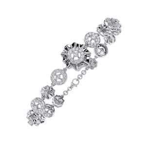 Magnifique bracelet et jonc en or 18 carats avec diamants de laboratoire, accessoire de bijouterie luxueux - Product Image 1