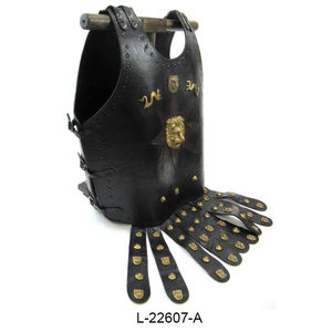 Armure en cuir noir médiévale, jupe pour femme, Inde - Product Image 6