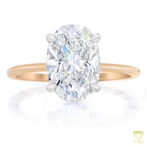 Bague de fiançailles de luxe cultivée en laboratoire avec pierre taillée en diamant Cadeau de bijoux de mariage élégant pour la mariée disponible à la vente - Product Image 3