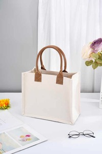 Diseño reutilizable y personalizado impreso Tote bolsa de lona con asa de cuero hecho a medida para satisfacer sus necesidades y personalidad - Product Image 4