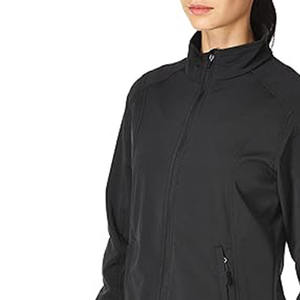 2025 Logo personnalisé Softshell coupe-vent veste pour femmes haute qualité en plein air tissu col montant tricoté traitement pour l'hiver - Product Image 5