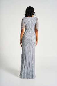 Luxury Exquisite Half <b>Sleeve</b> Mermaid Style <b>Wedding</b> <b>Dress</b> Elegant High Neck Beaded Cape with Lace Decor for Formal Parties - Product Image 2