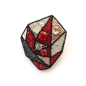 Broches de cuentas de encaje de alambre de lingotes de nuevo diseño de la mejor calidad al por mayor servicio personalizado OEM tela de chenilla Pin de moda en - Product Image 1