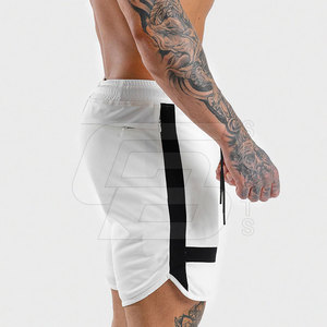 2024 sur mesure hommes taille haute Shorts de gymnastique séchage rapide été Sports entraînement course Shorts taille élastique solide non tissé - Product Image 2