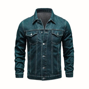 2025 Wholesale Men's Winter <b>Denim</b> <b>Jacket</b> Windproof Thick Fleece Warm Fashion Casual Fur Collar Patchwork Button - Product Image 1